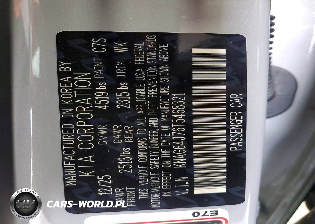 2026 Kia K5 Gt Line VIN:KNAG64J76T5468321 - 12