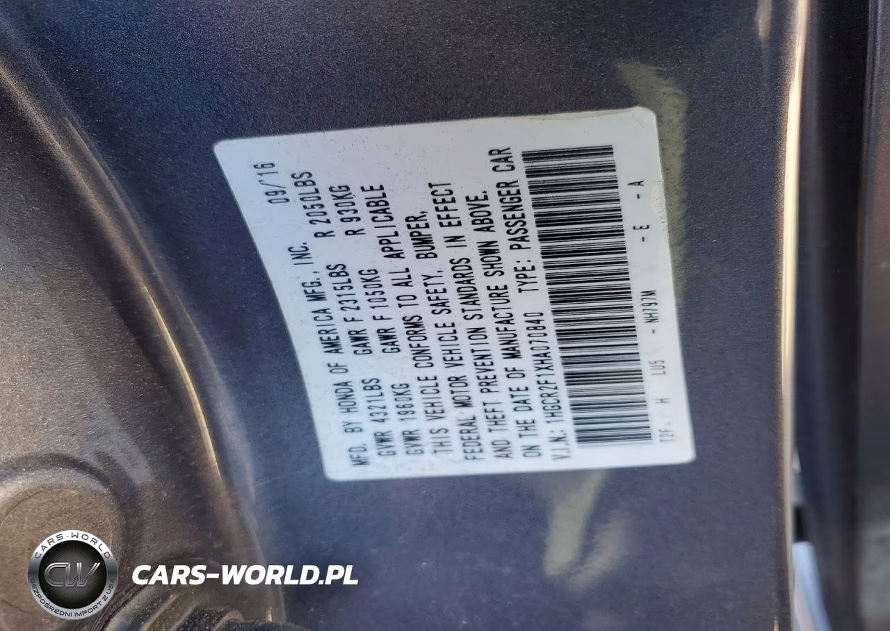 2017 Honda Accord Sport Special Edition VIN:1HGCR2F1XHA070840 - 12