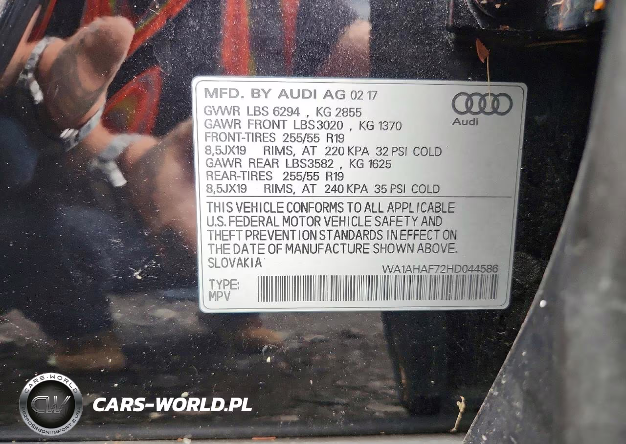 2017 Audi Q7 Premium VIN:WA1AHAF72HD044586 - 13