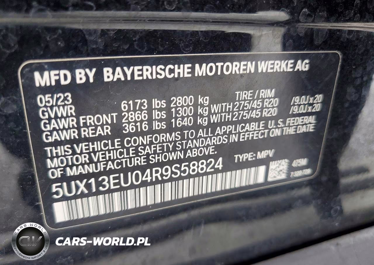 2024 BMW X5 Sdrive 40I VIN:5UX13EU04R9S58824 - 13