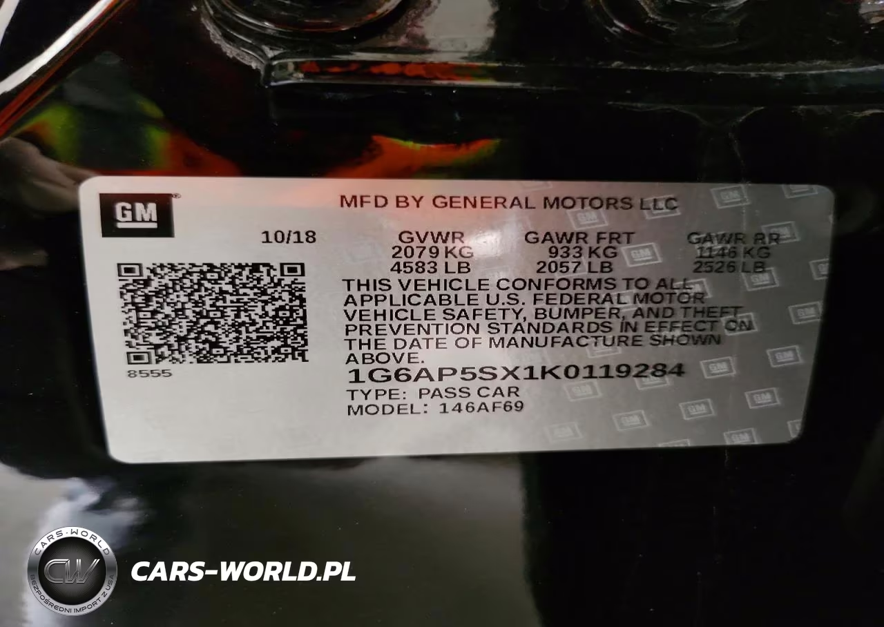 2019 Cadillac Cts VIN:1G6AP5SX1K0119284 - 12