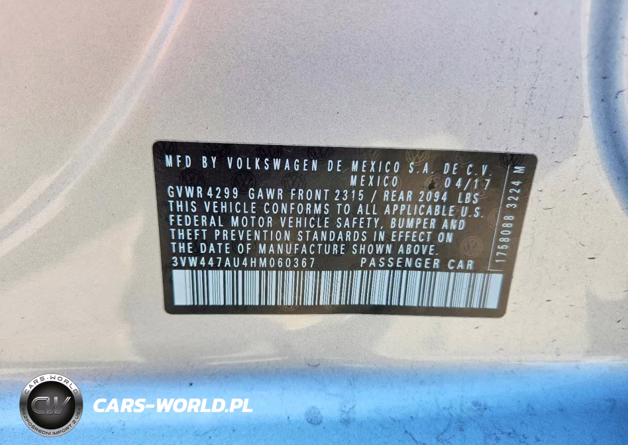 2017 Volkswagen Gti S-Se VIN:3VW447AU4HM060367 - 12