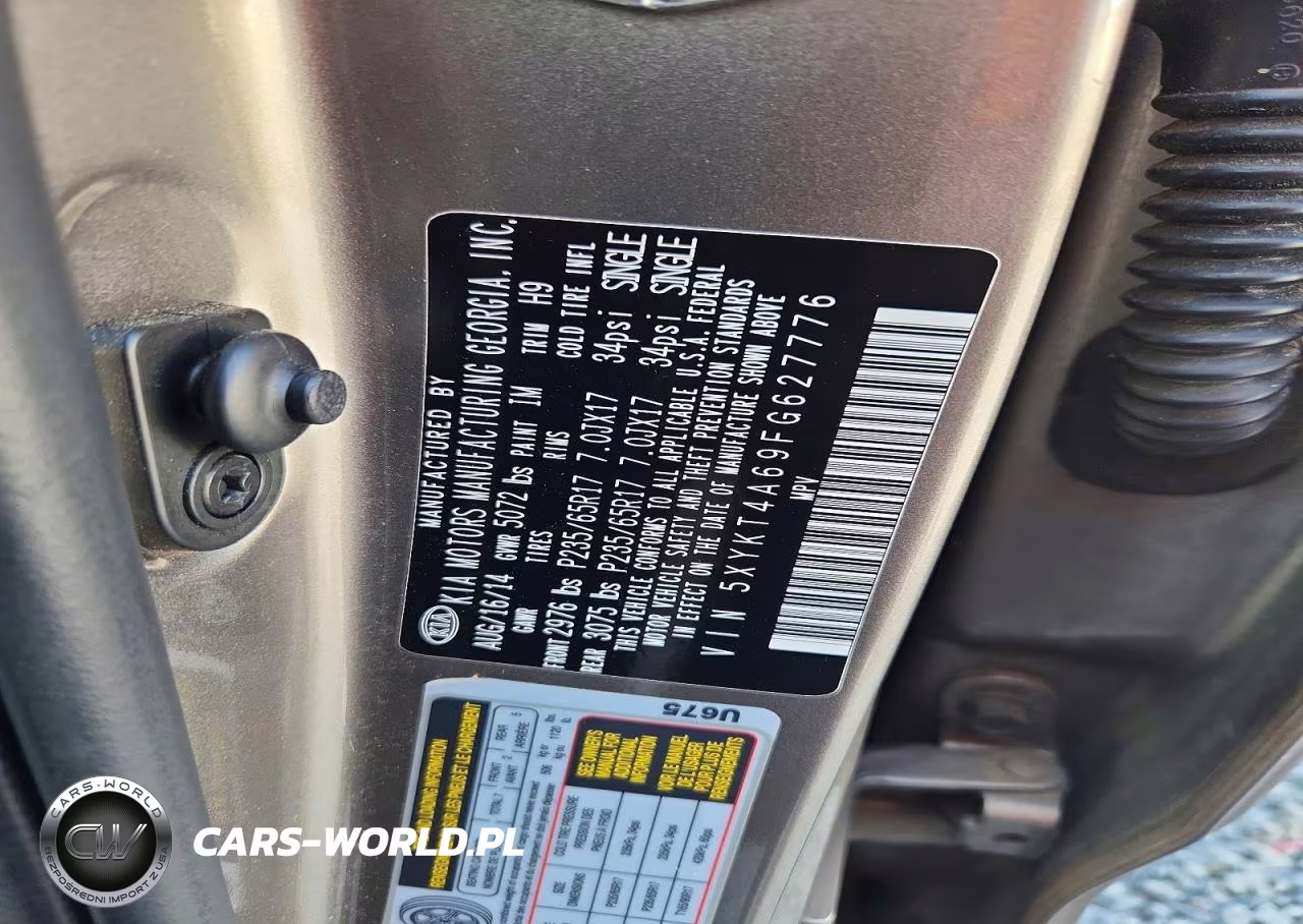 2015 Kia Sorento Lx VIN:5XYKT4A69FG627776 - 12