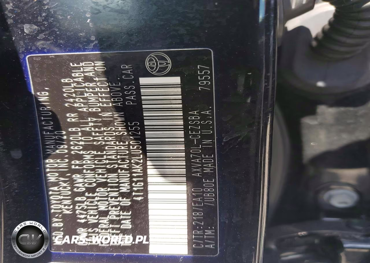 2020 Toyota Camry Se VIN:4T1G11AK2LU501255 - 13