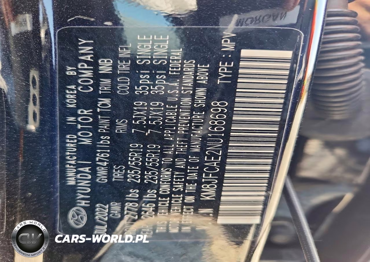 2022 Hyundai Tucson N Line VIN:KM8JFCAE2NU168698 - 14