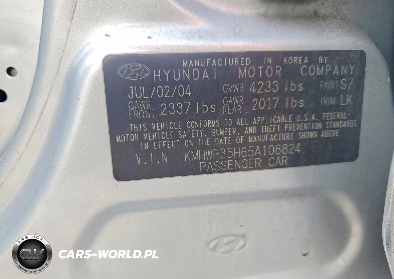 2005 Hyundai Sonata Gls VIN:KMHWF35H65A108824 - 12