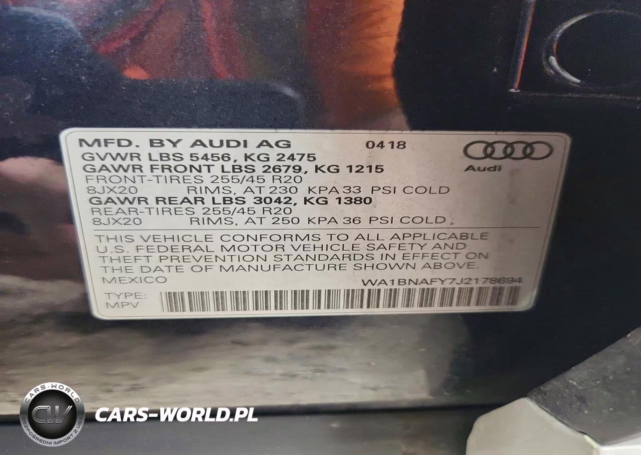 2018 Audi Q5 Premium Plus VIN:WA1BNAFY7J2178694 - 13