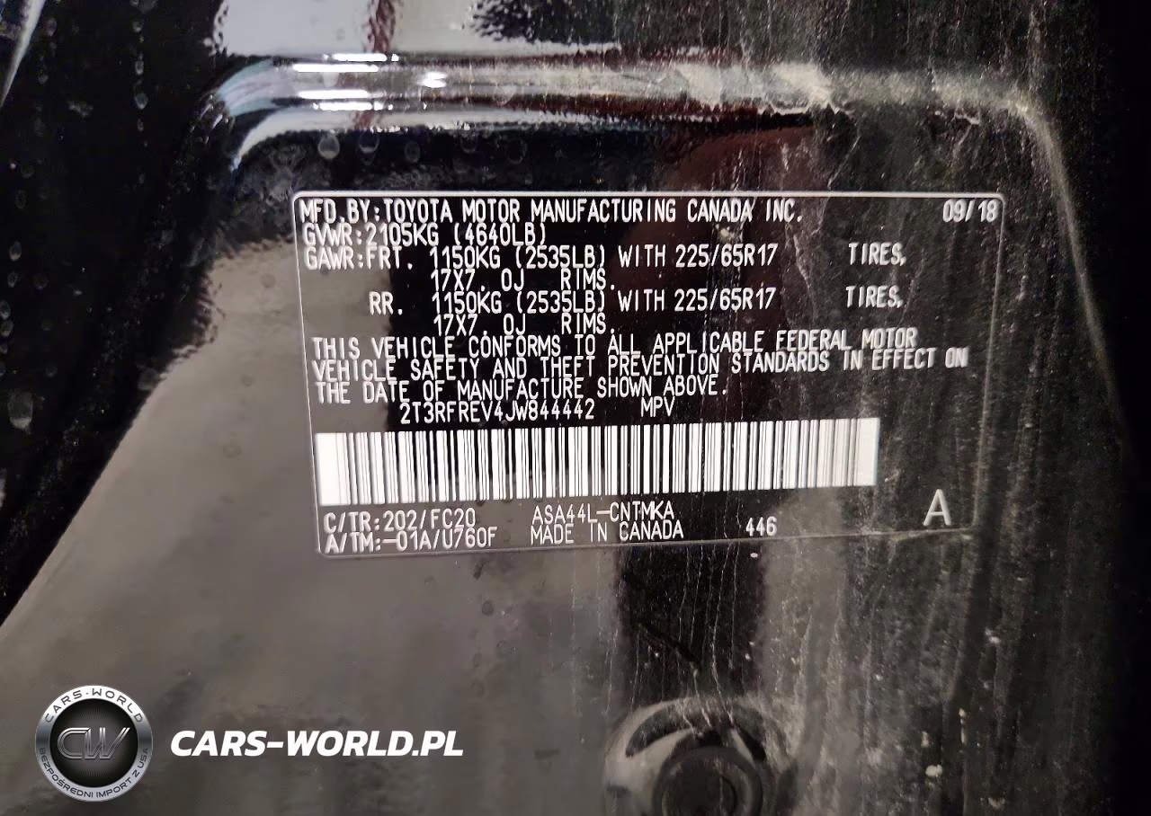 2018 Toyota Rav4 Xle VIN:2T3RFREV4JW844442 - 13