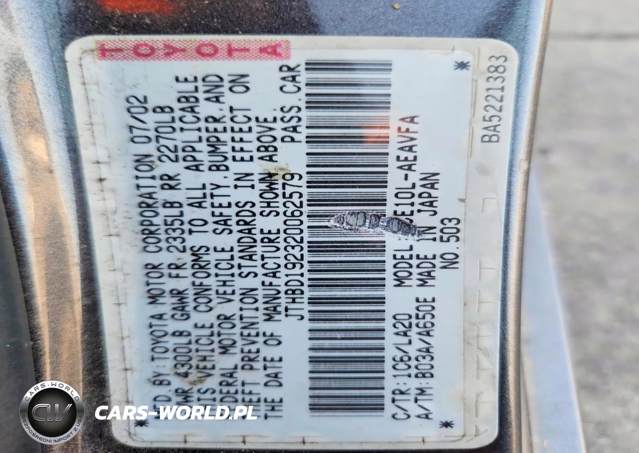 2002 Lexus Is 300 VIN:JTHBD192320062579 - 12