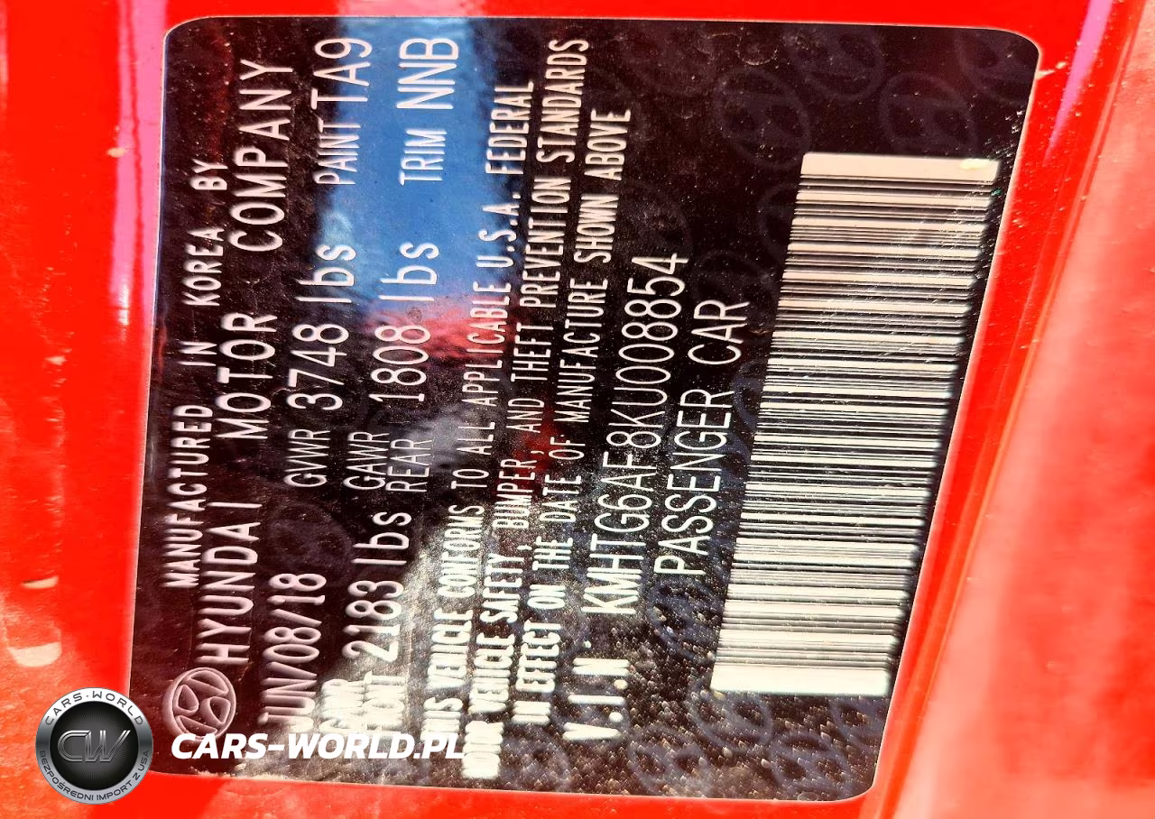 2019 Hyundai Veloster 2.0L Premium VIN:KMHTG6AF8KU008854 - 12