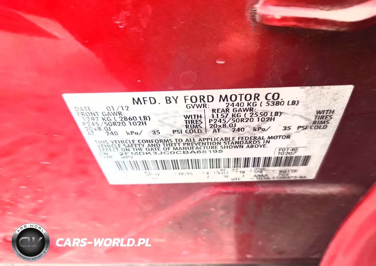 2012 Ford Edge Sel VIN:2FMDK3JC0CBA88195 - 13