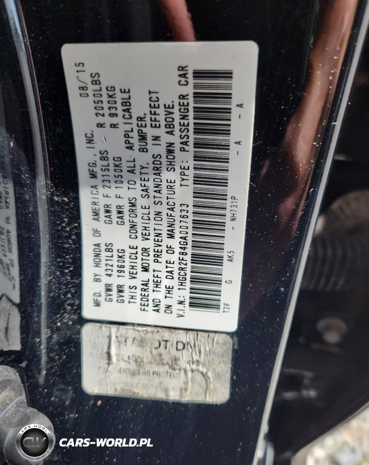 2016 Honda Accord Exl VIN:1HGCR2F84GA007633 - 12