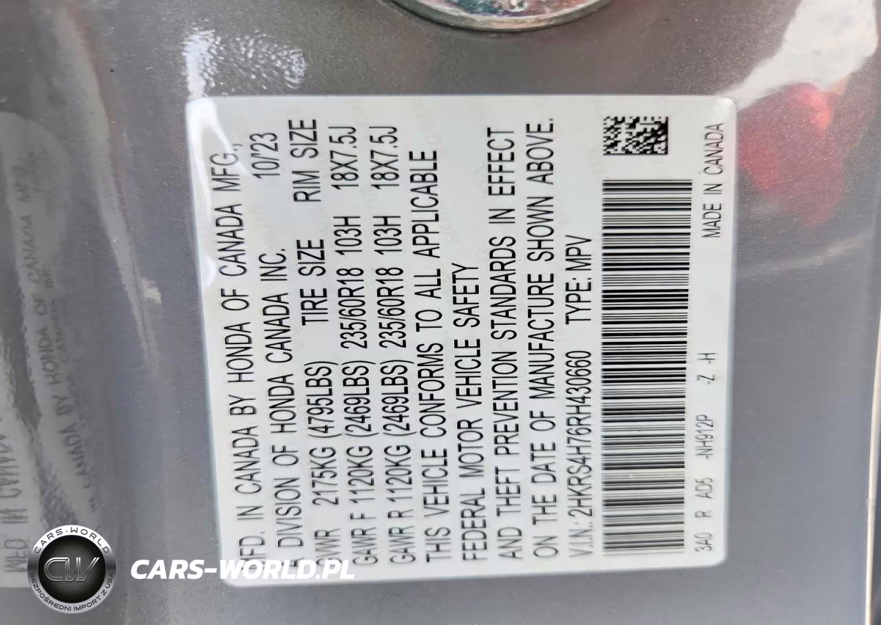 2024 Honda Cr-V Exl VIN:2HKRS4H76RH430660 - 14