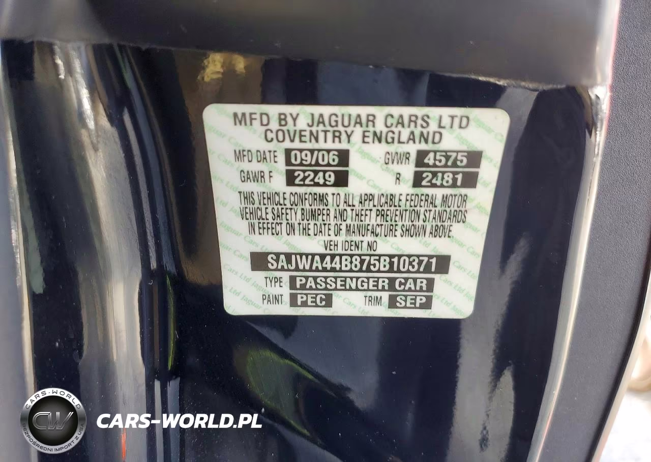 2007 Jaguar Xk VIN:SAJWA44B875B10371 - 12