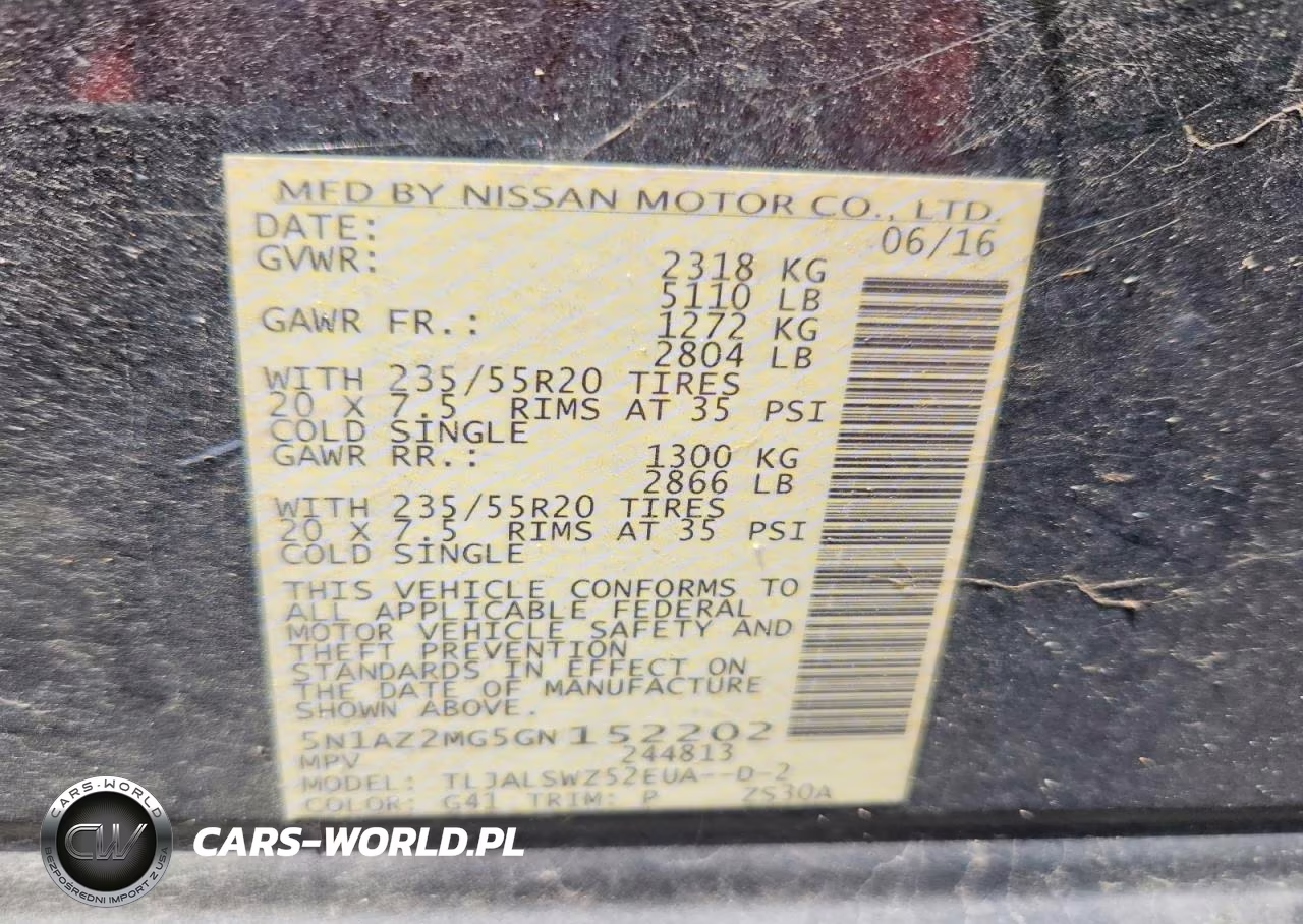 2016 Nissan Murano Platinum VIN:5N1AZ2MG5GN152202 - 13
