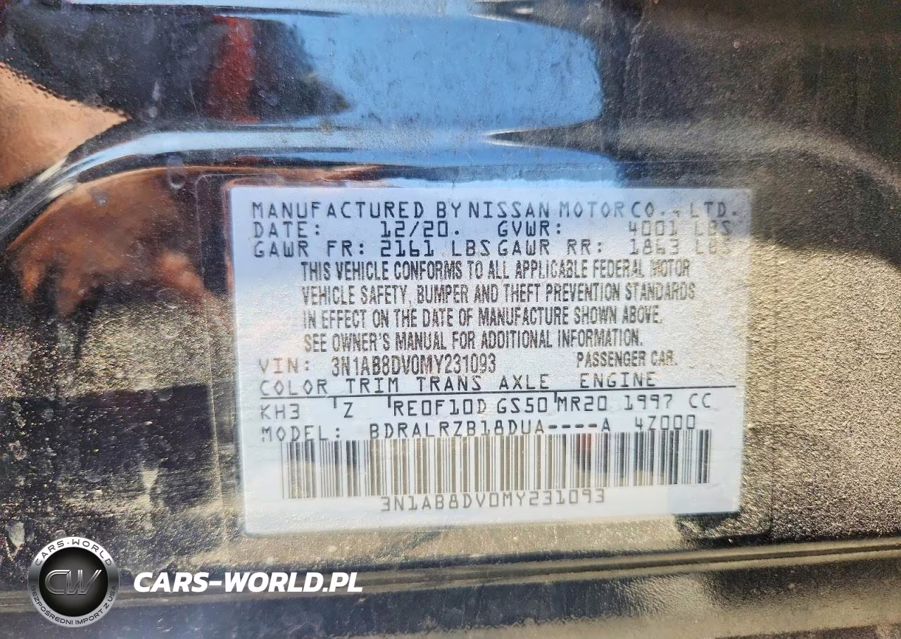 2021 Nissan Sentra Sr VIN:3N1AB8DV0MY231093 - 12
