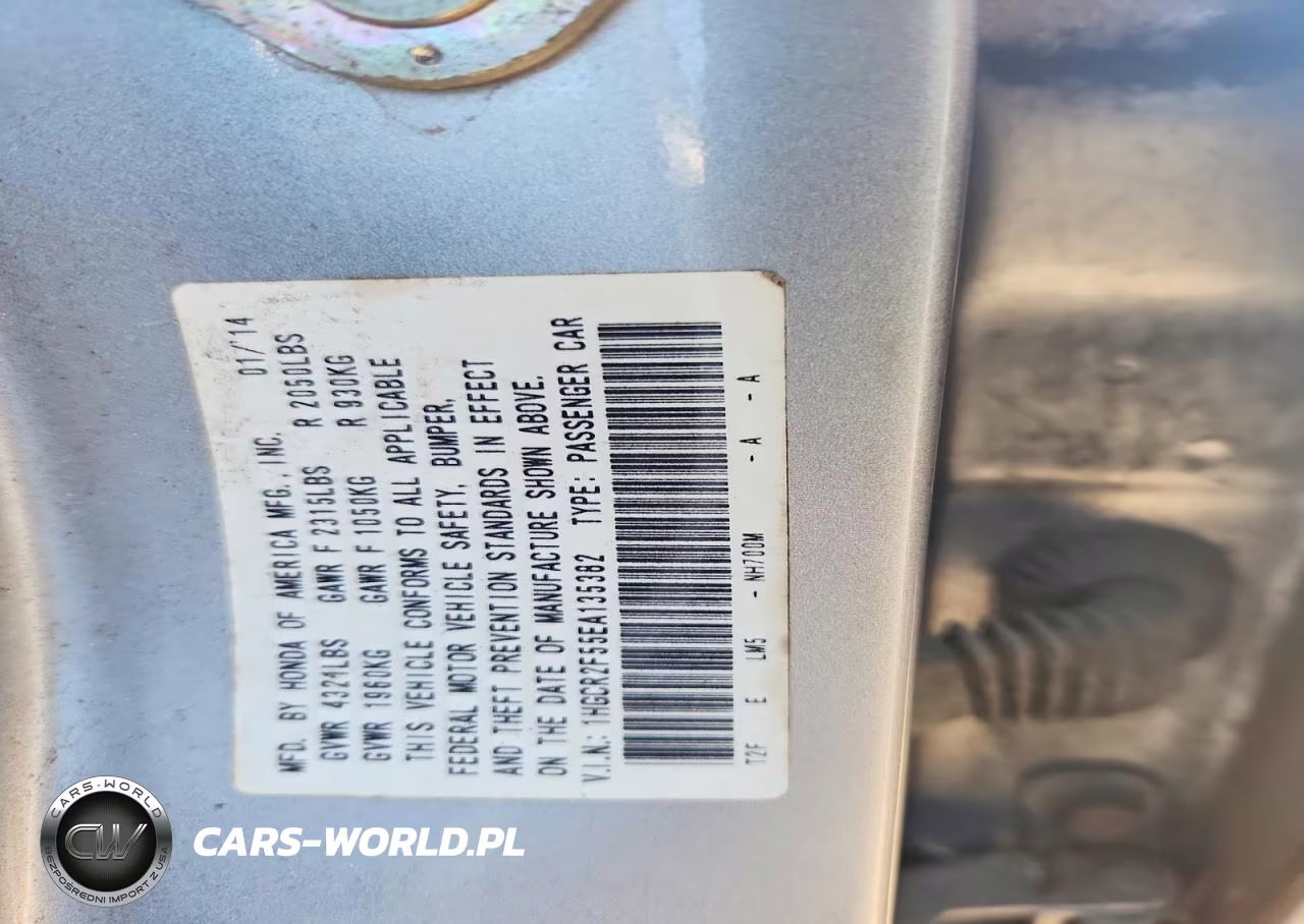 2014 Honda Accord Sport VIN:1HGCR2F55EA135382 - 12