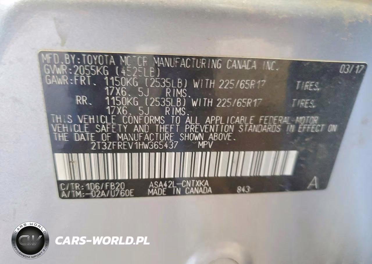 2017 Toyota Rav4 Le VIN:2T3ZFREV1HW365437 - 12