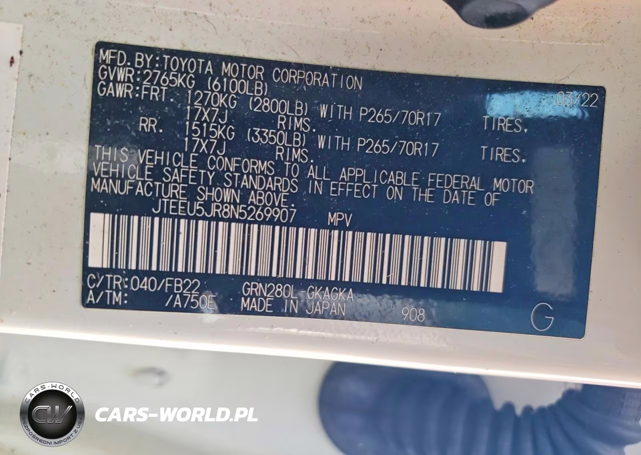 2022 Toyota 4Runner Sr5 VIN:JTEEU5JR8N5269907 - 13