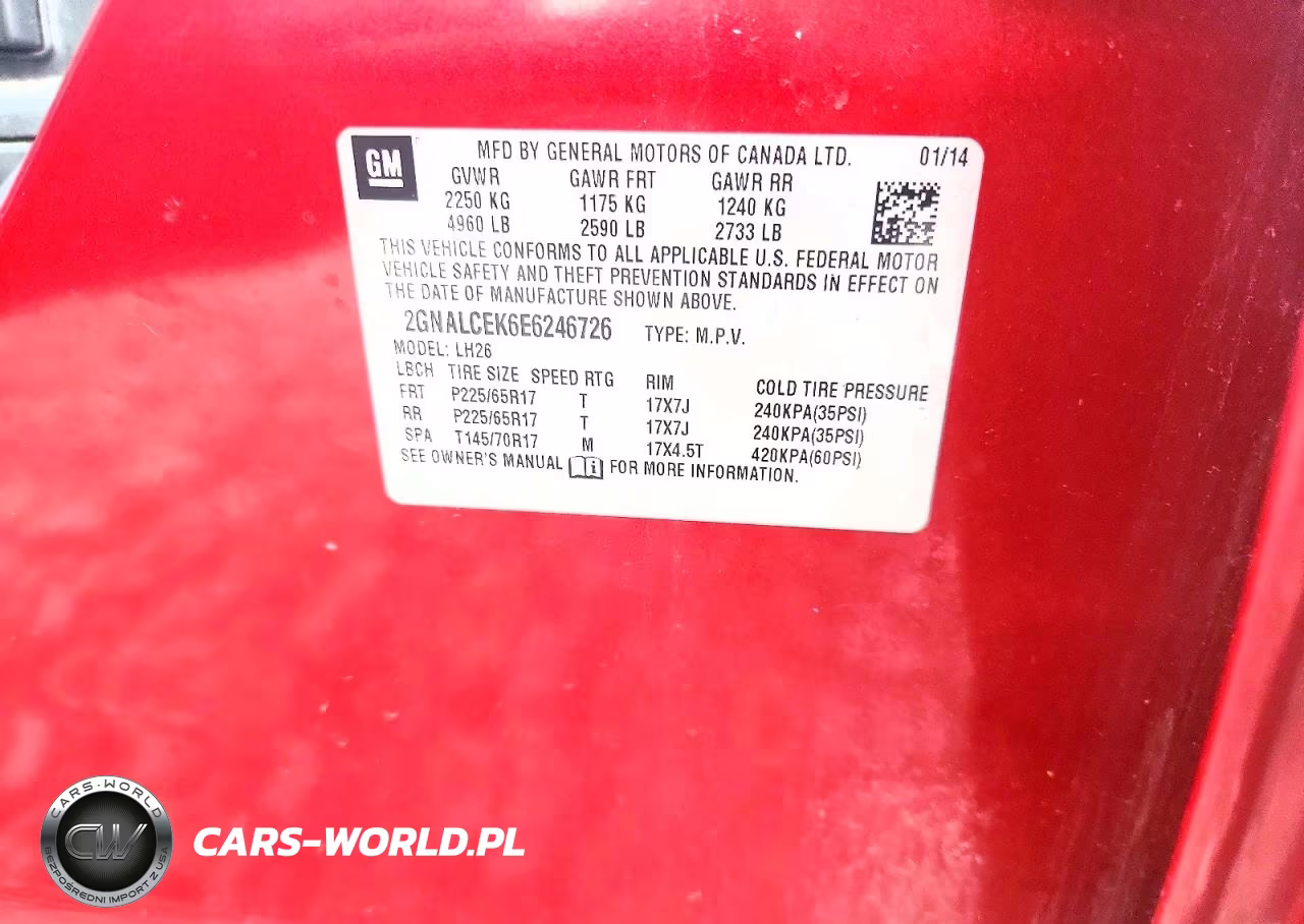 2014 Chevrolet Equinox Lt VIN:2GNALCEK6E6246726 - 12