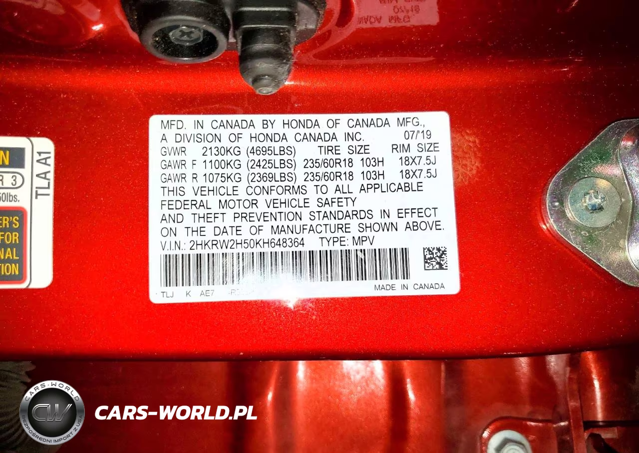 2019 Honda Cr-V Ex VIN:2HKRW2H50KH648364 - 13