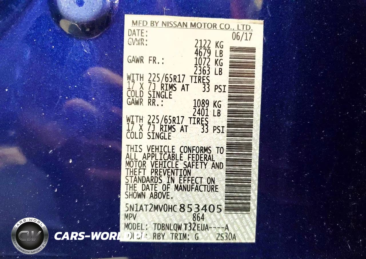 2017 Nissan Rogue Sv VIN:5N1AT2MV0HC853405 - 13