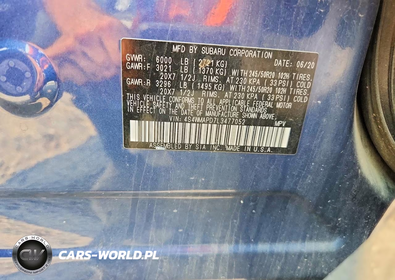 2020 Subaru Ascent Limited VIN:4S4WMAPD7L3477052 - 14