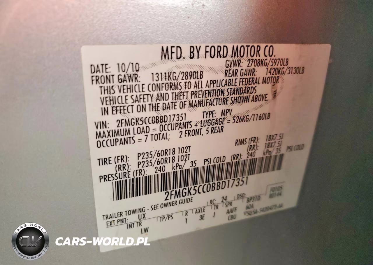 2011 Ford Flex Sel VIN:2FMGK5CC0BBD17351 - 13