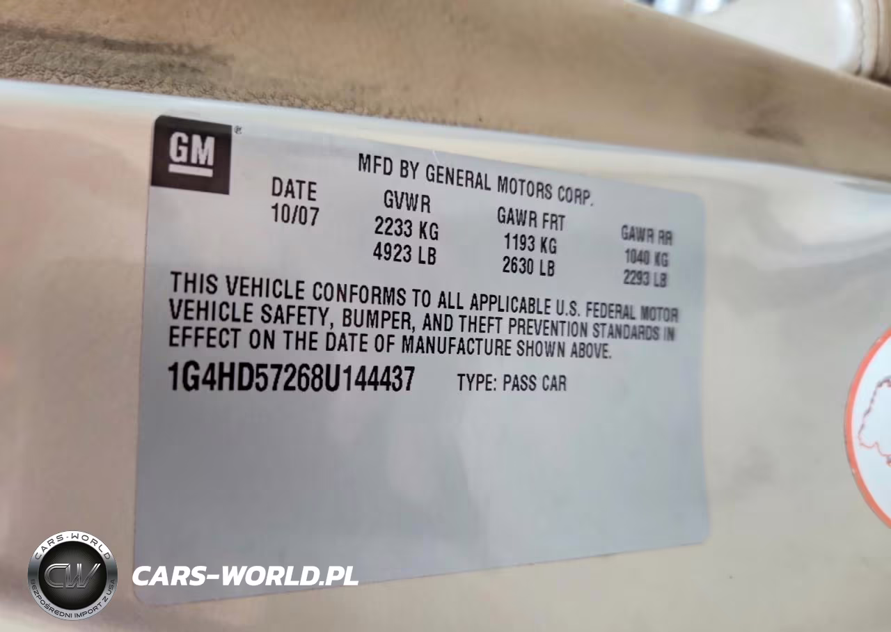 2008 Buick Lucerne Cxl VIN:1G4HD57268U144437 - 12