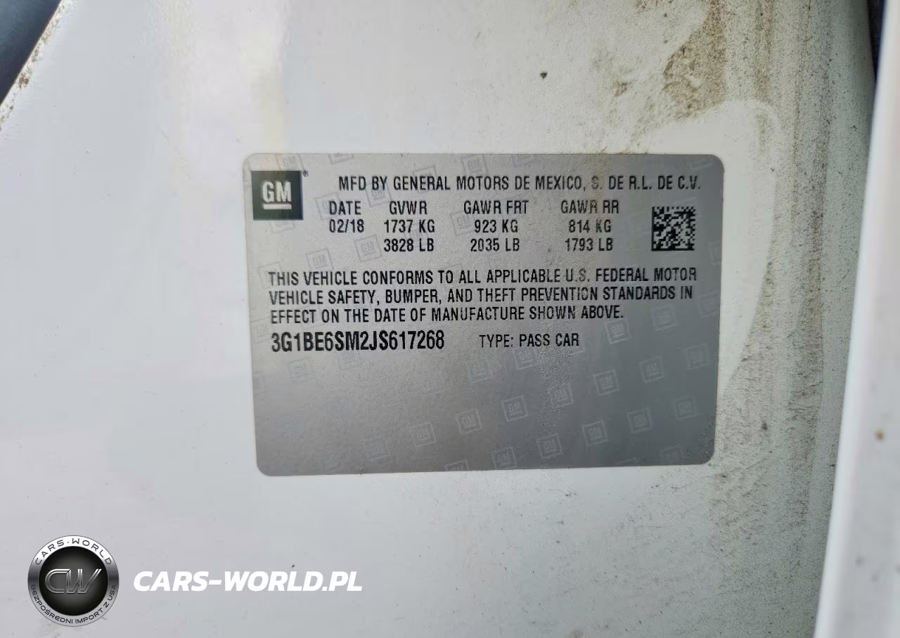 2018 Chevrolet Cruze Lt VIN:3G1BE6SM2JS617268 - 12