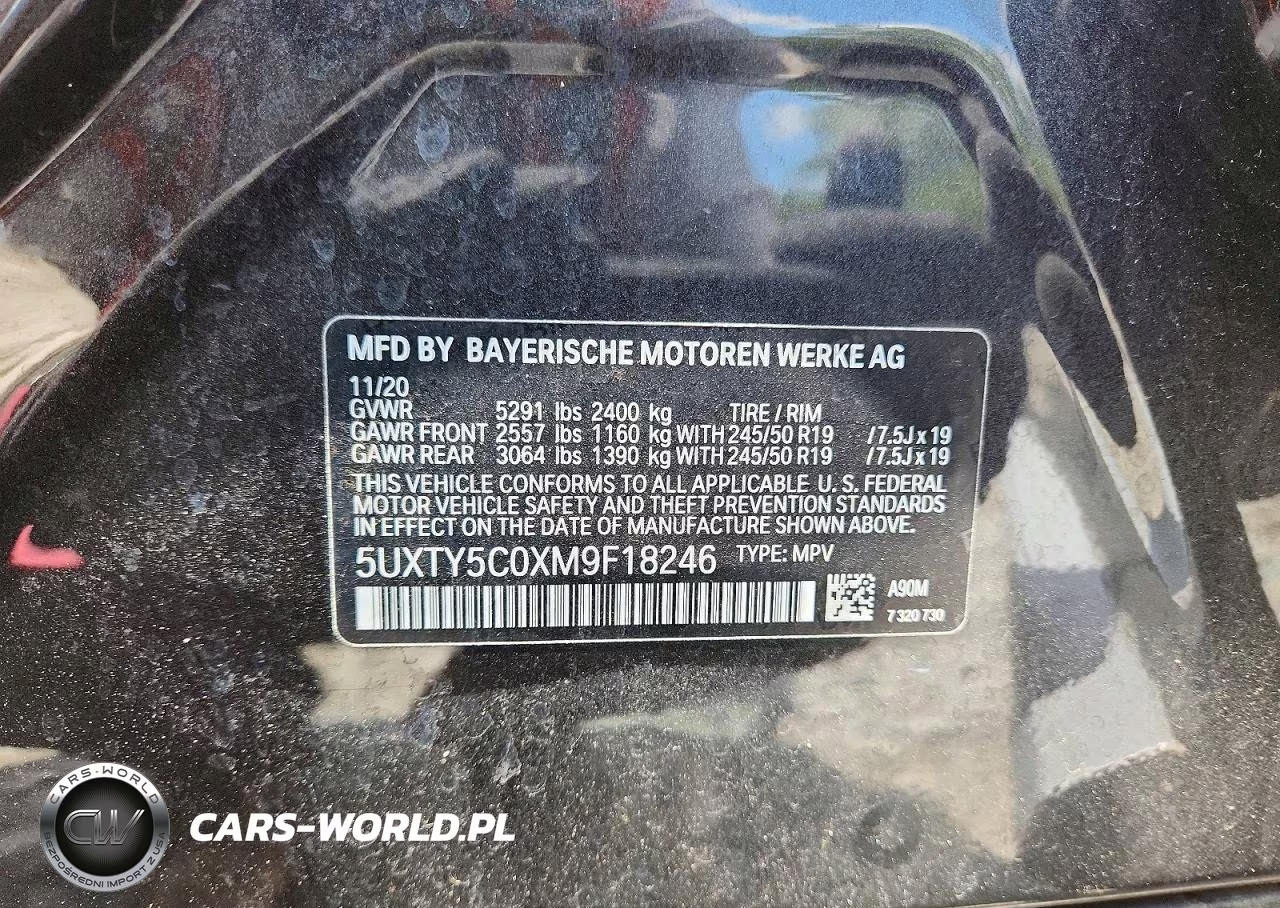 2021 BMW X3 xDrive30I VIN:5UXTY5C0XM9F18246 - 13
