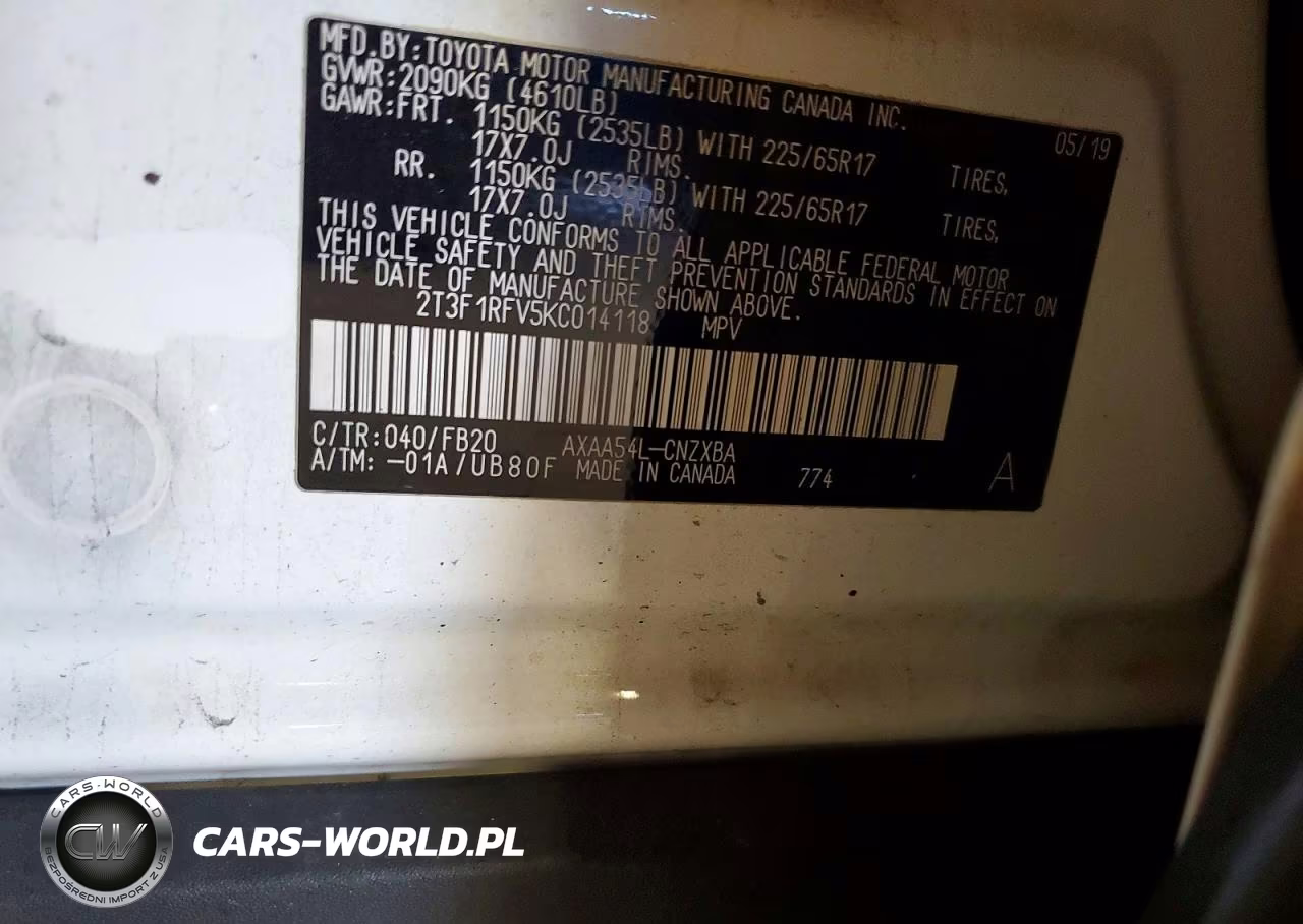 2019 Toyota Rav4 Le VIN:2T3F1RFV5KC014118 - 13