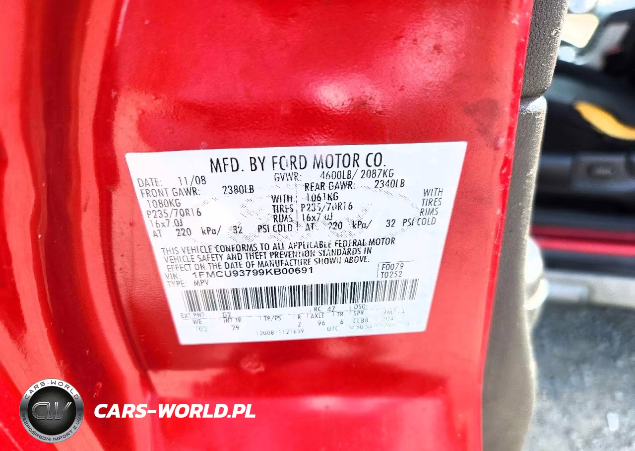 2009 Ford Escape Xlt VIN:1FMCU93799KB00691 - 13
