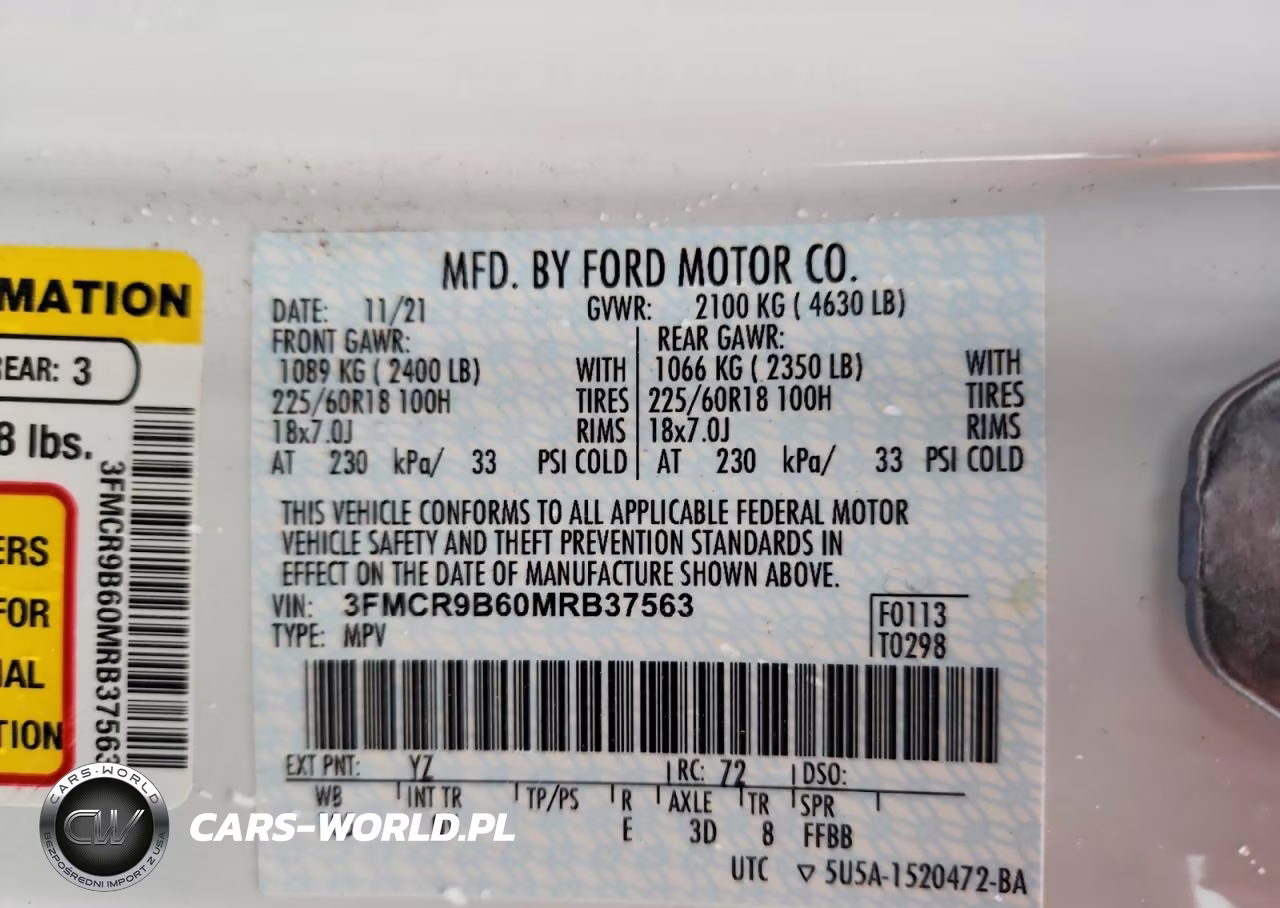 2021 Ford Bronco Sport Big Bend VIN:3FMCR9B60MRB37563 - 13
