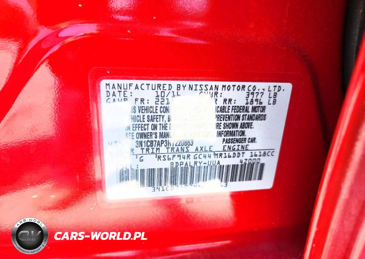 2017 Nissan Sentra Sr Turbo VIN:3N1CB7AP3HY220863 - 12