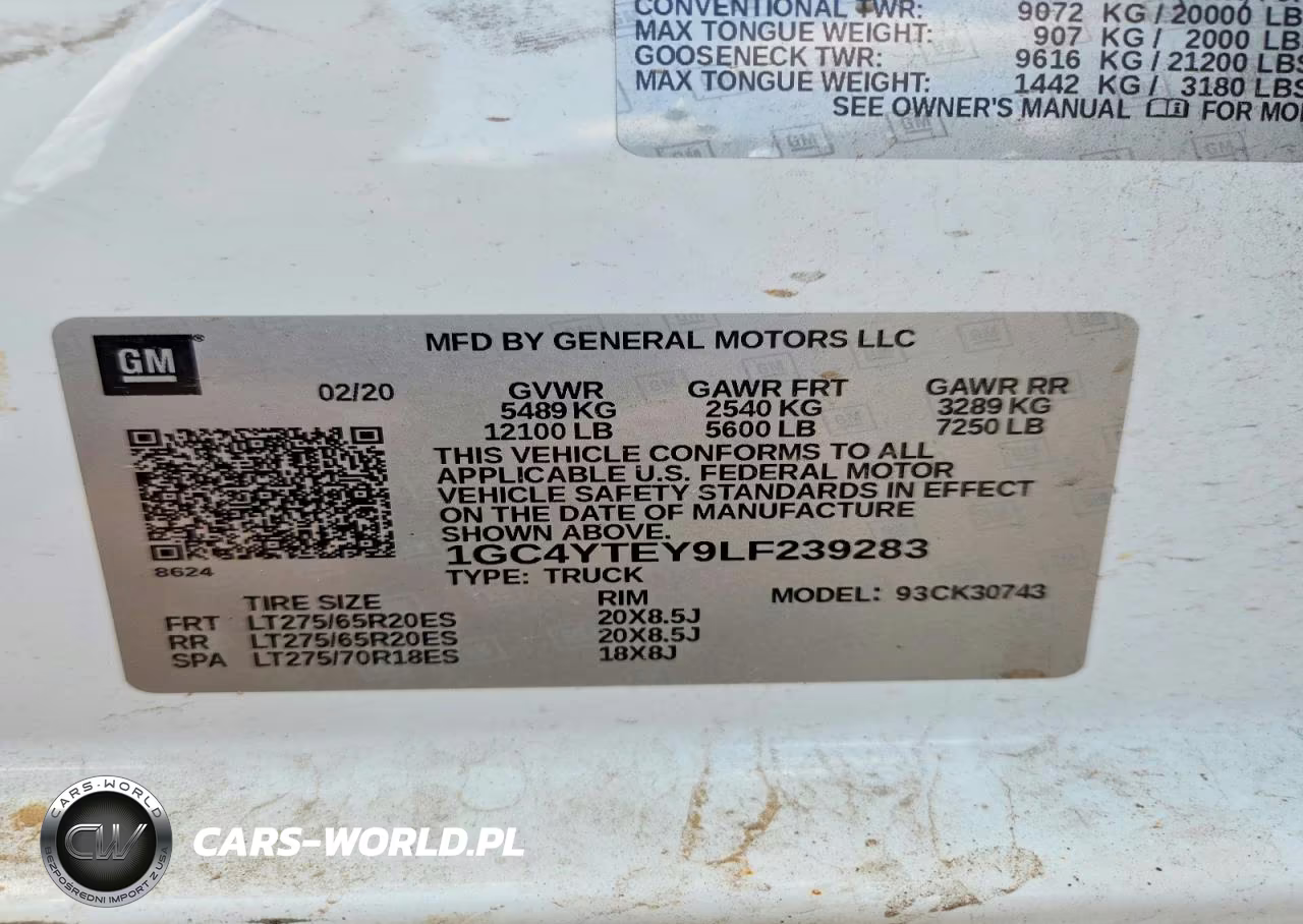 2020 Chevrolet Silverado K3500 Lt VIN:1GC4YTEY9LF239283 - 12