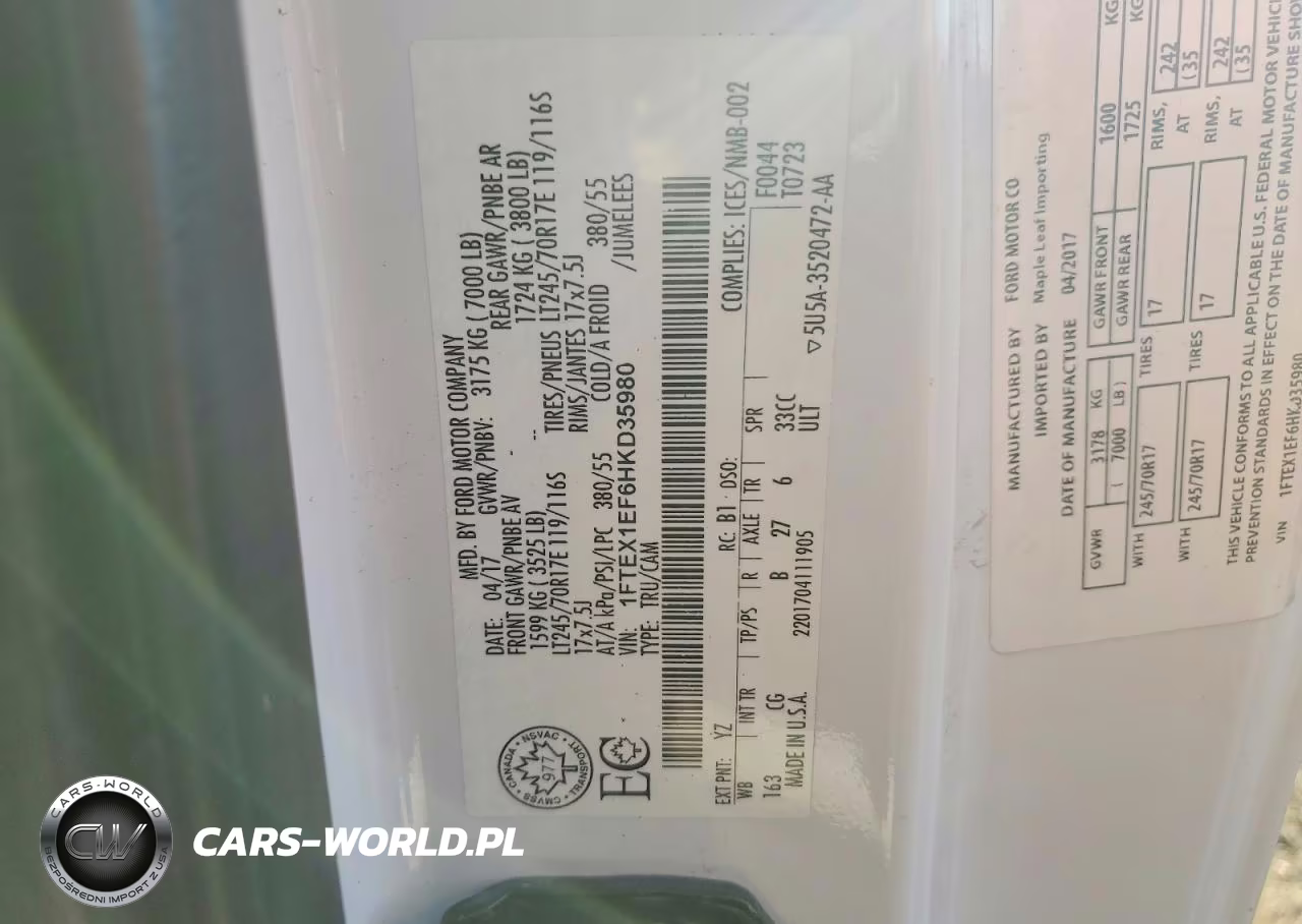 2017 Ford F150 Super Cab VIN:1FTEX1EF6HKD35980 - 12