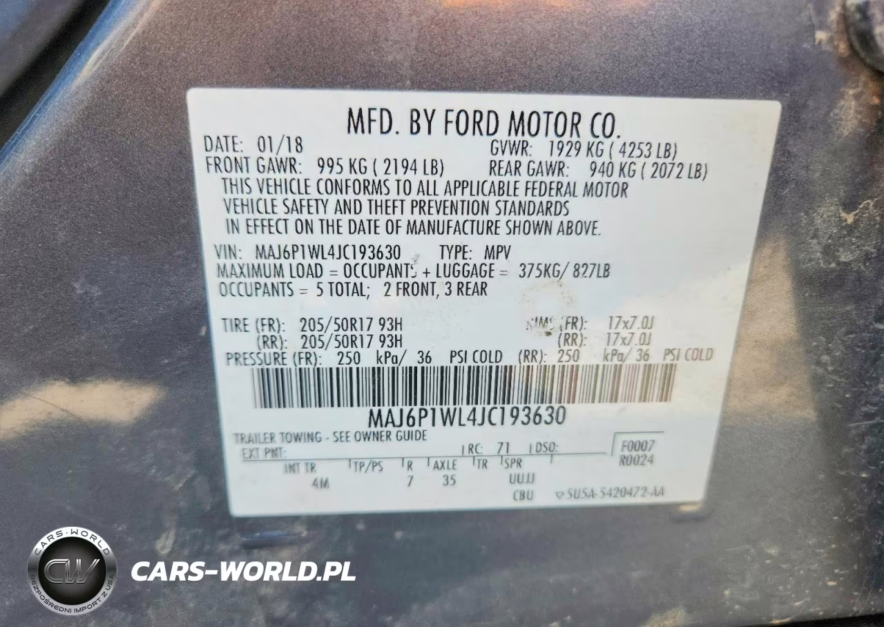 2018 Ford Ecosport Titanium VIN:MAJ6P1WL4JC193630 - 13