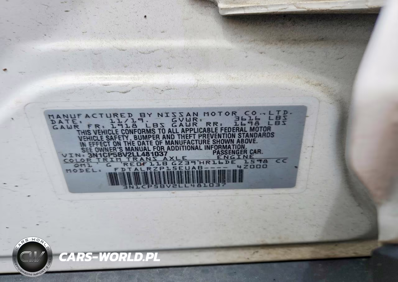 2020 Nissan Kicks S VIN:3N1CP5BV2LL481037 - 13
