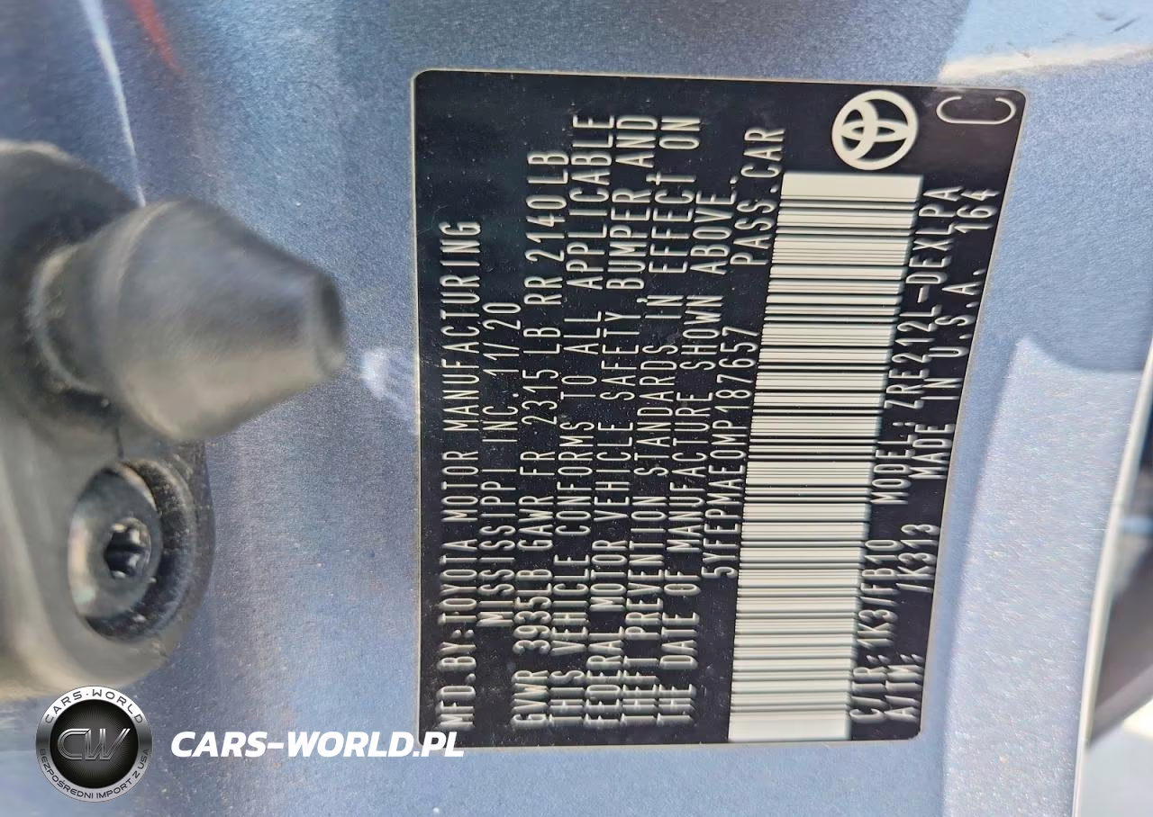 2021 Toyota Corolla Le VIN:5YFEPMAE0MP187657 - 12