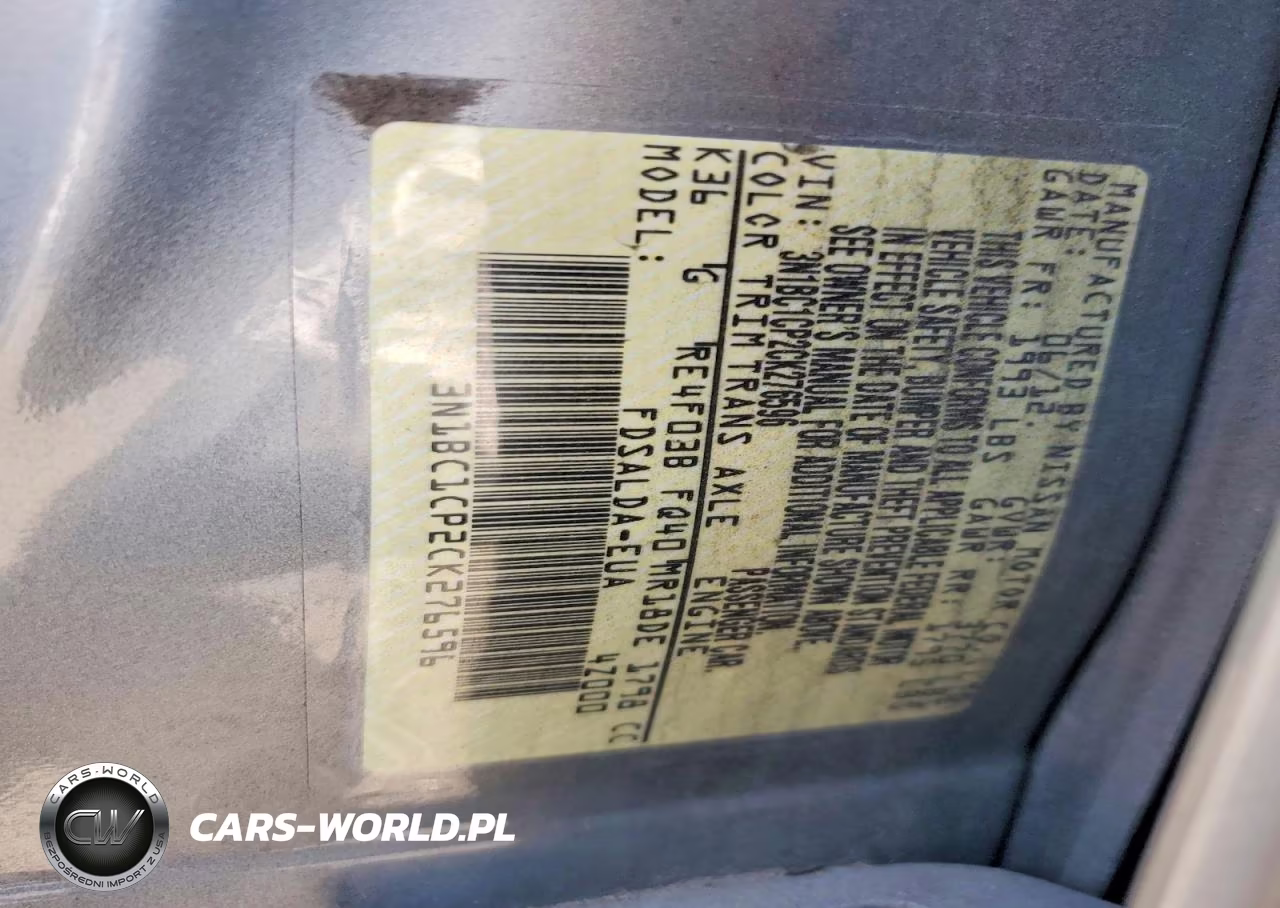 2012 Nissan Versa 1.8 S VIN:3N1BC1CP2CK276596 - 12