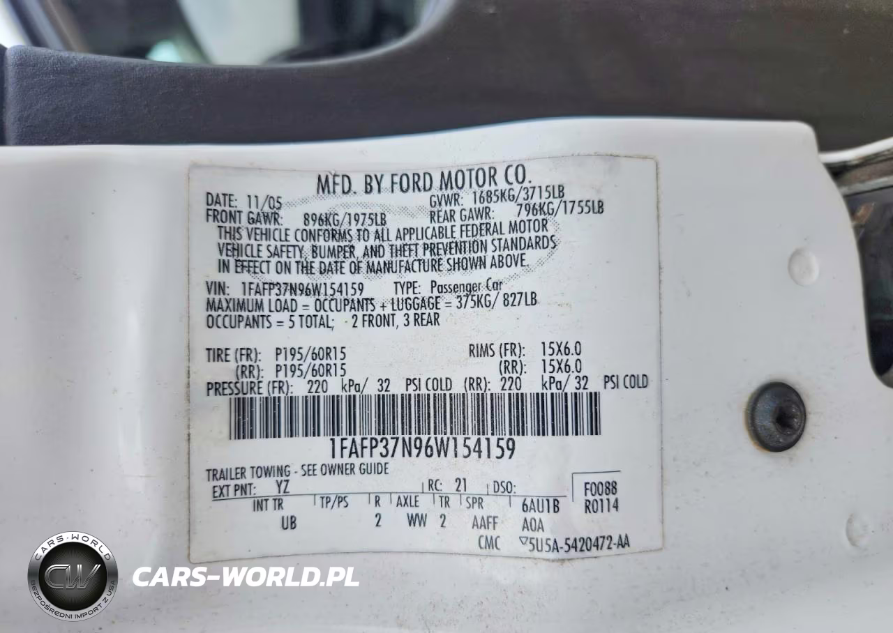 2006 Ford Focus Zx5 VIN:1FAFP37N96W154159 - 12