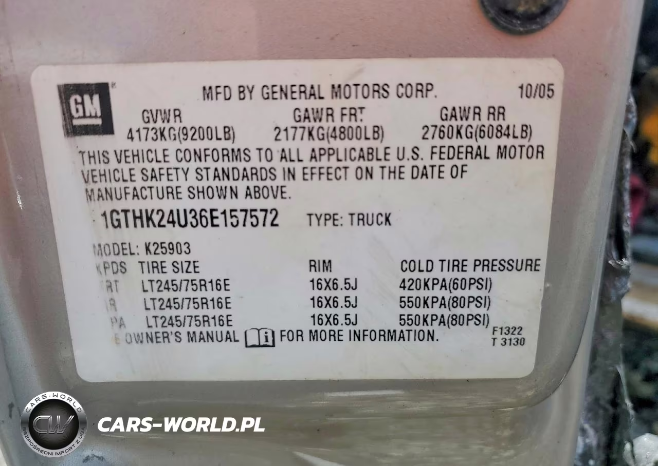 2006 GMC Sierra K2500 Heavy Duty VIN:1GTHK24U36E157572 - 12