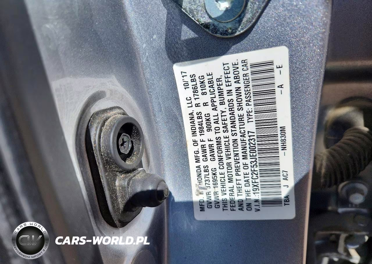 2018 Honda Civic Lx VIN:19XFC2F53JE002317 - 12