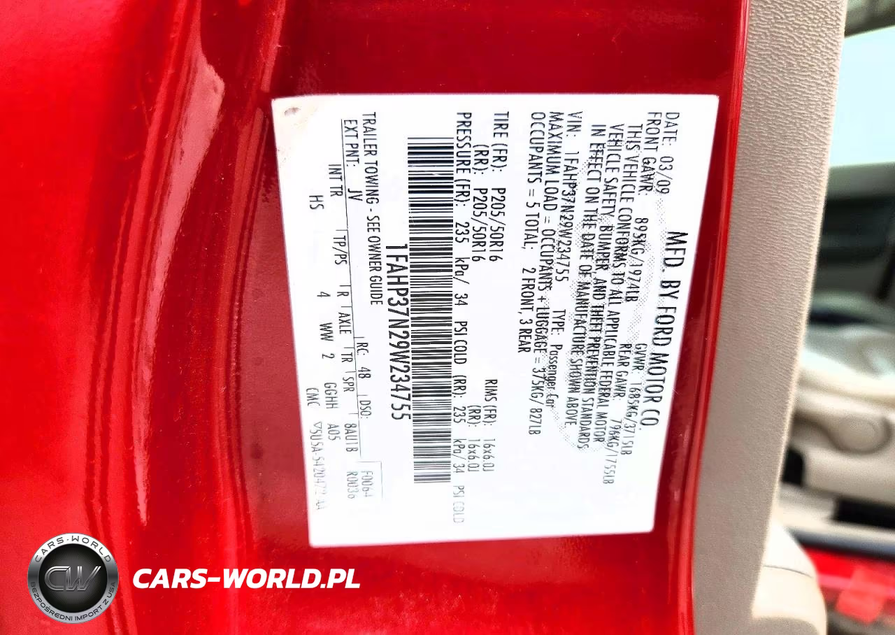 2009 Ford Focus Sel VIN:1FAHP37N29W234755 - 12