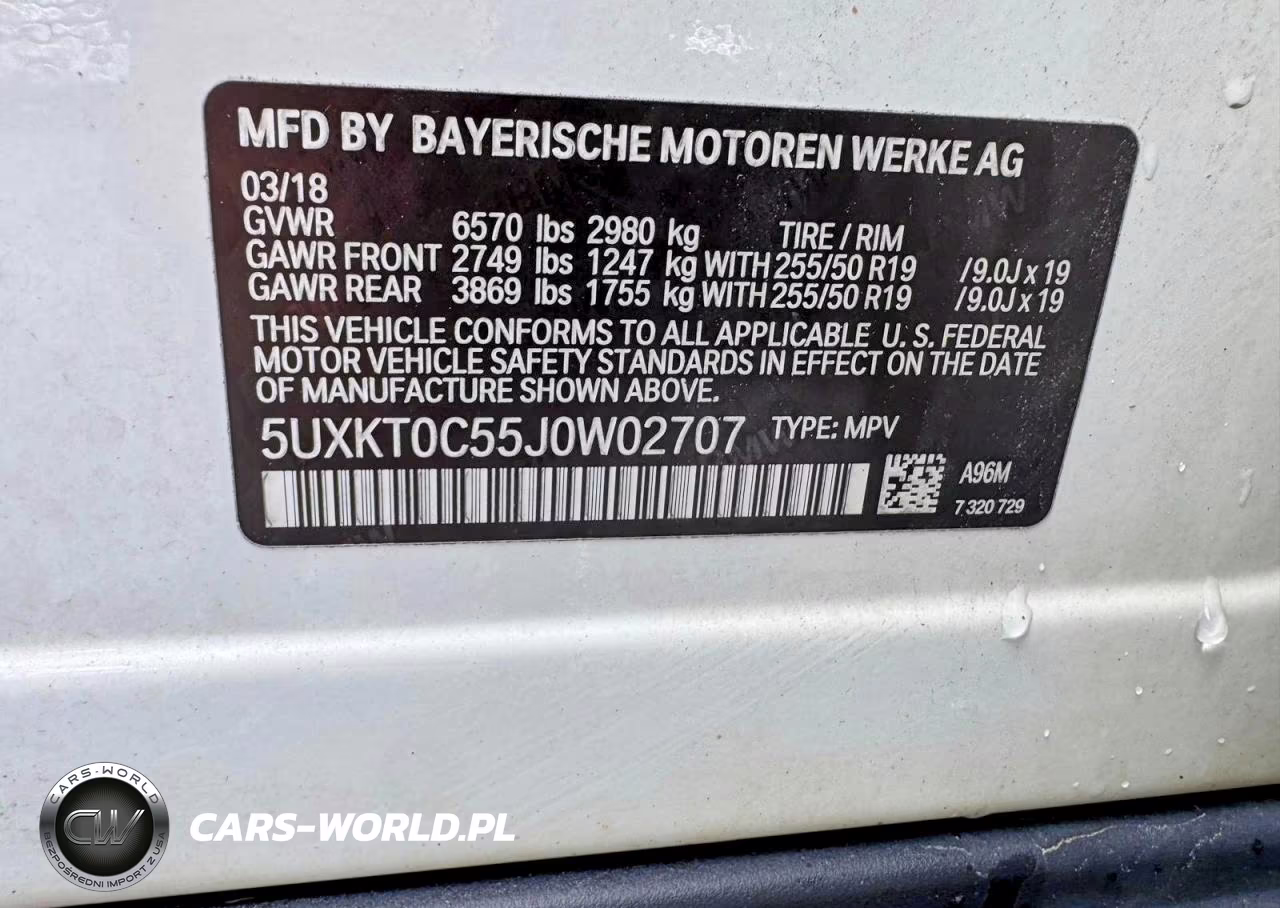 2018 BMW X5 Xdr40E VIN:5UXKT0C55J0W02707 - 13