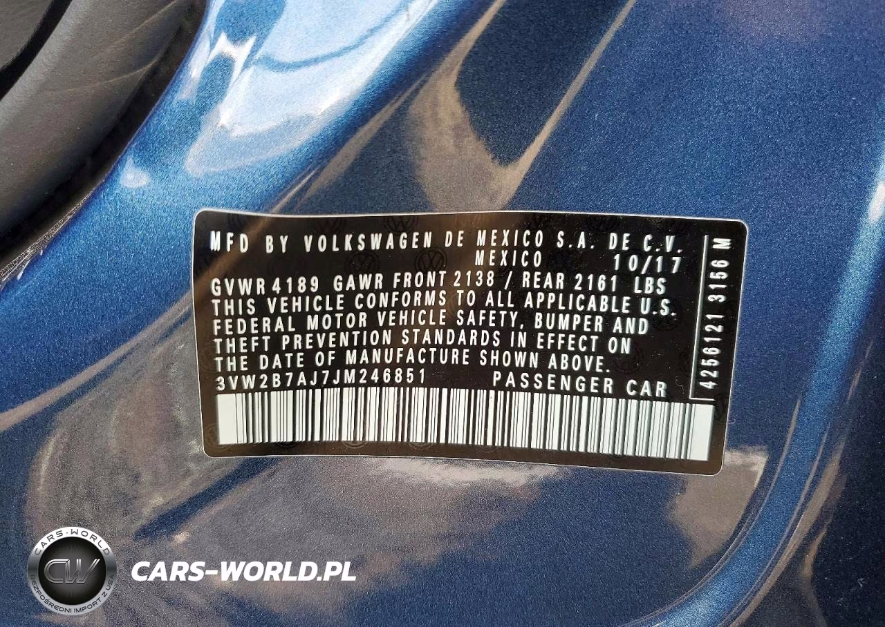 2018 Volkswagen Jetta S VIN:3VW2B7AJ7JM246851 - 12