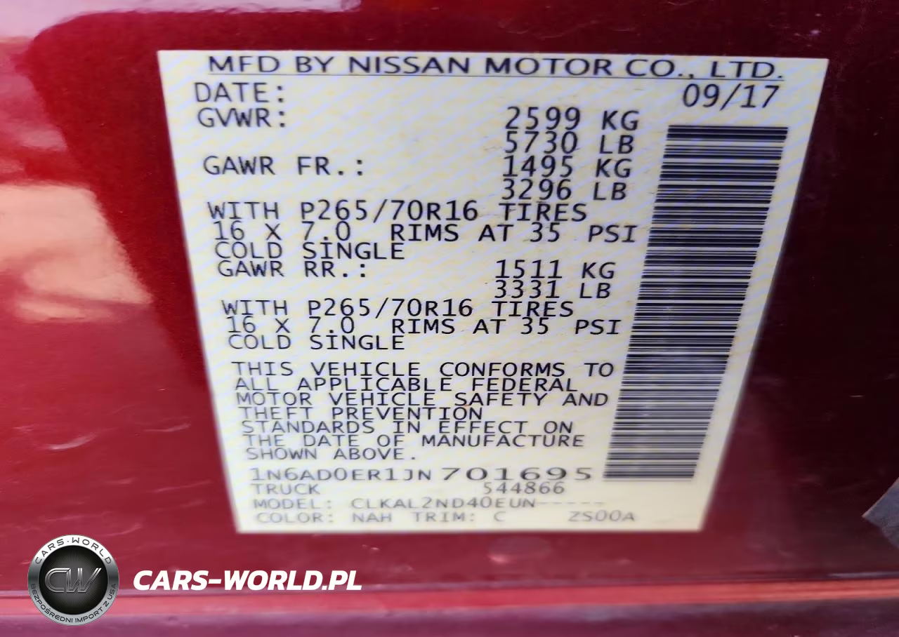2018 Nissan Frontier Sv VIN:1N6AD0ER1JN701695 - 12
