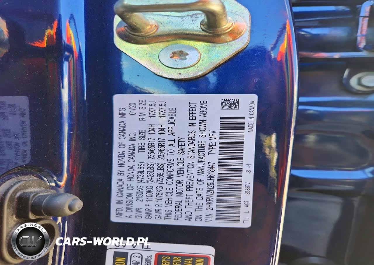2020 Honda Cr-V Lx VIN:2HKRW2H29LH618447 - 14