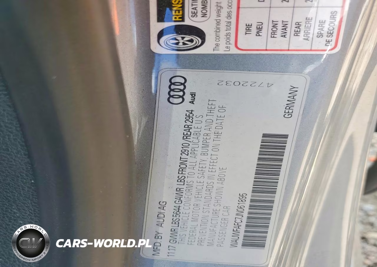 2018 Audi S7 Premium Plus VIN:WAUWFAFC7JN061895 - 12